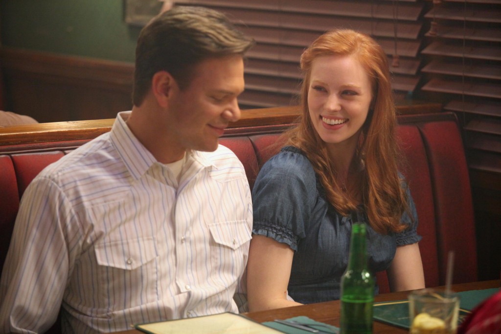 Debroah Ann Woll as True Blood baby vampire Jessica and Jim Parrack as Hoyt Fortenberry