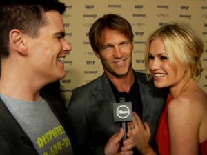 Stephen Moyer and Anna Paquin at the 2010 pre-Emmy Party