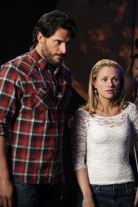 Joe Manganiello as True Blood Alcide Herveaux and Anna Paquin as Sookie Stackhouse