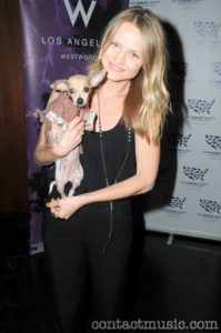 True Blood's Lindsay Pulsipher attends the Humane Society of the United States Rescue Paws photo exhibit.
