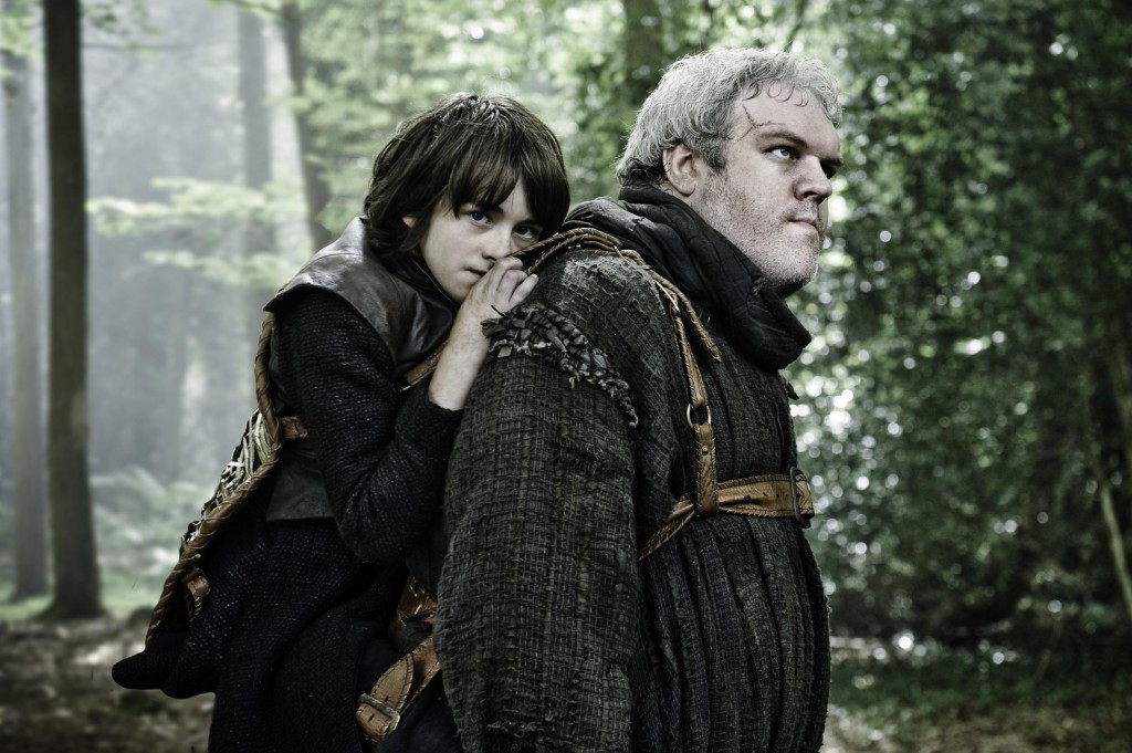 Bran Stark and Hodor (Isaac Hempstead-Wright, Kristian Nairn photo by Helen Sloan)