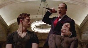 Roman threatens to stake Bill while Eric looks on