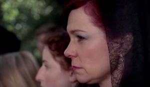 Arlene Fowler (Carrie Preston) mourns the loss of Terry Bellefleur (Todd Lowe) in HBO's True Blood Season 6, Episode 9, entitled 'Life Matters'