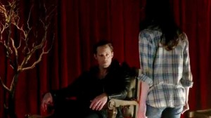 Alexander Skarsgard stars as Eric Northman and Amelia Rose Blaire stars as Willa Burrell in HBO's True Blood Season 7 Episode 5 (Lost Cause)