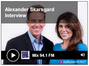 Alexander Skarsgard's radio interview with Mix94.1FM