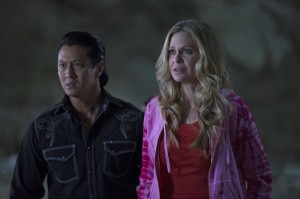 Pam (Kristin Bauer van Straten) and Mr Gus (Will Yun Lee) star in HBO's True Blood Season 7 Episode 8 (entitled 'Almost Home')