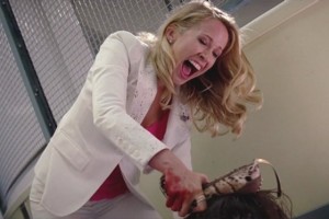 Sarah Newlin (Anna Camp) offs Ms. Suzuki with her own shoe in HBO's True Blood Season 6